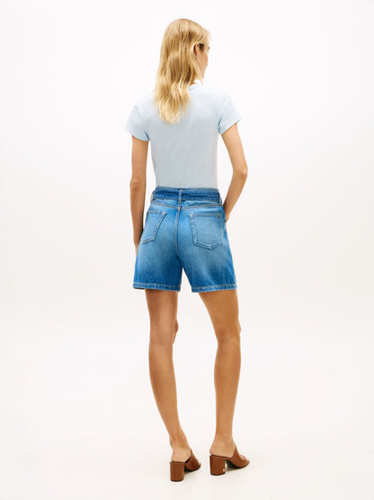 Tommy Hilfiger Belted High-Rise Denim Short