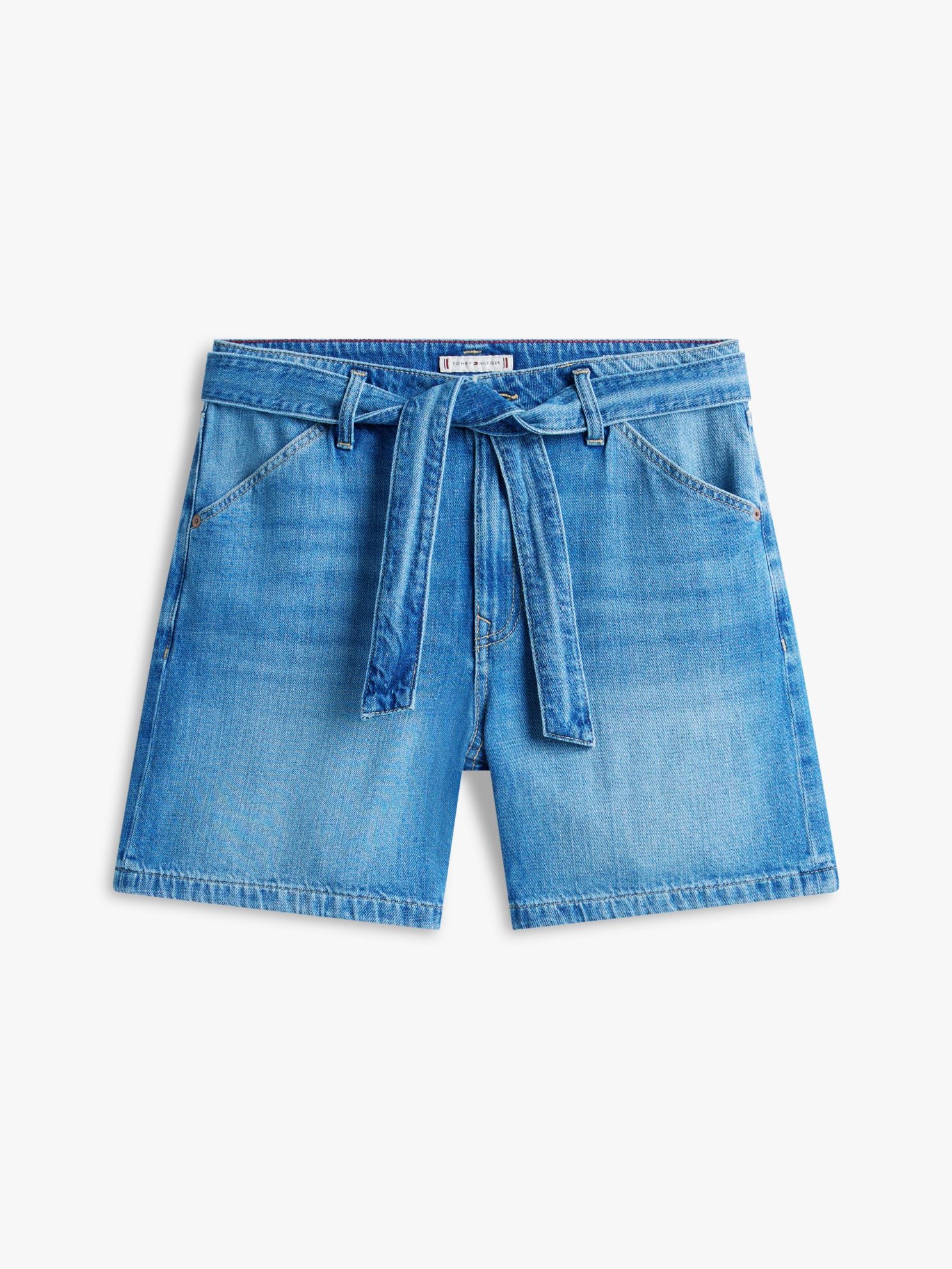 Tommy Hilfiger Belted High-Rise Denim Short