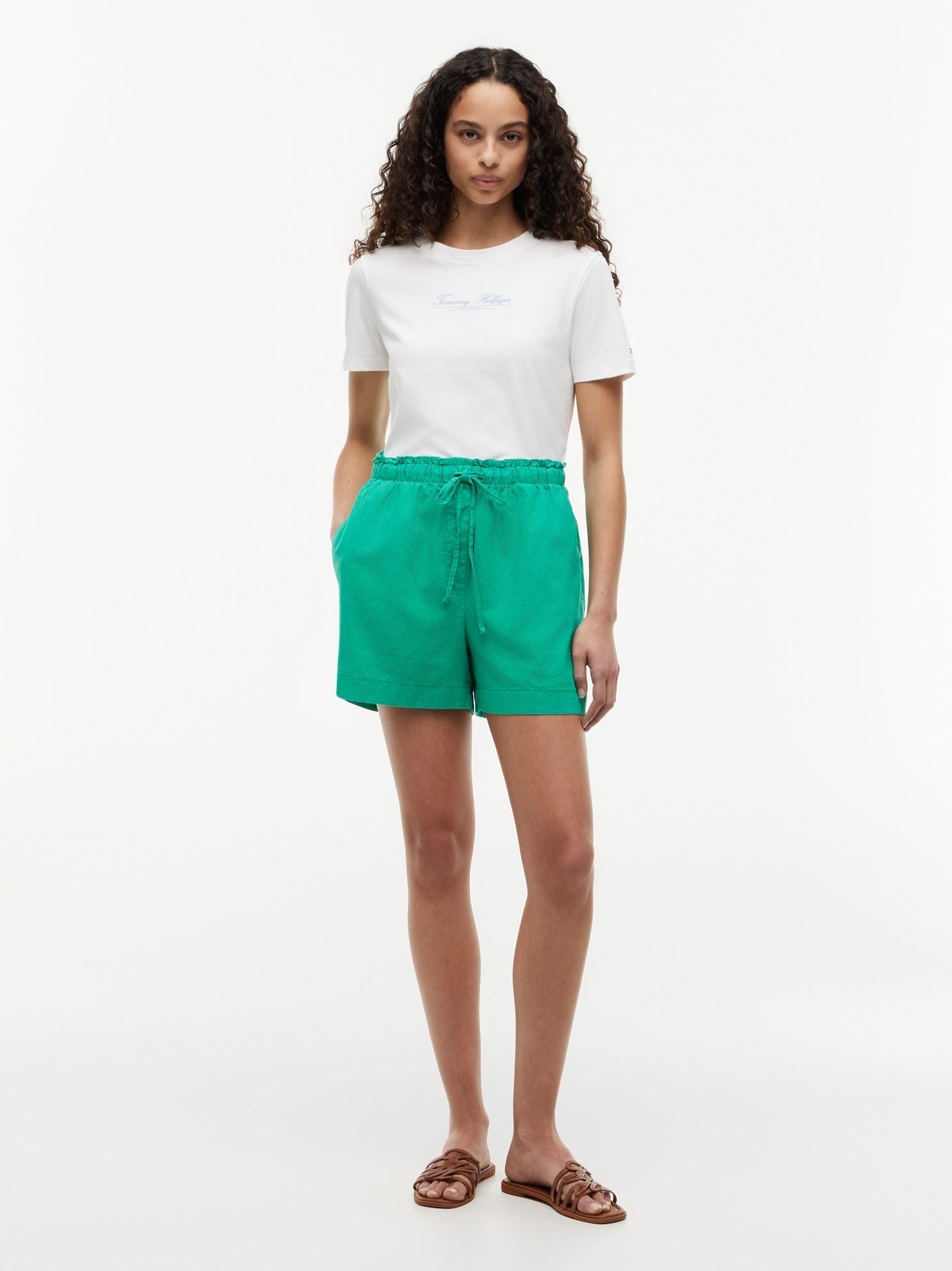 Tommy Hilfiger Linen-Cotton Blend Pull-On Short