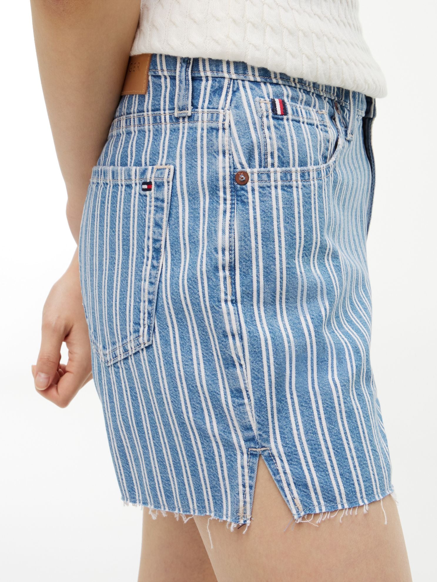 Tommy Hilfiger Railroad Stripe Denim Short
