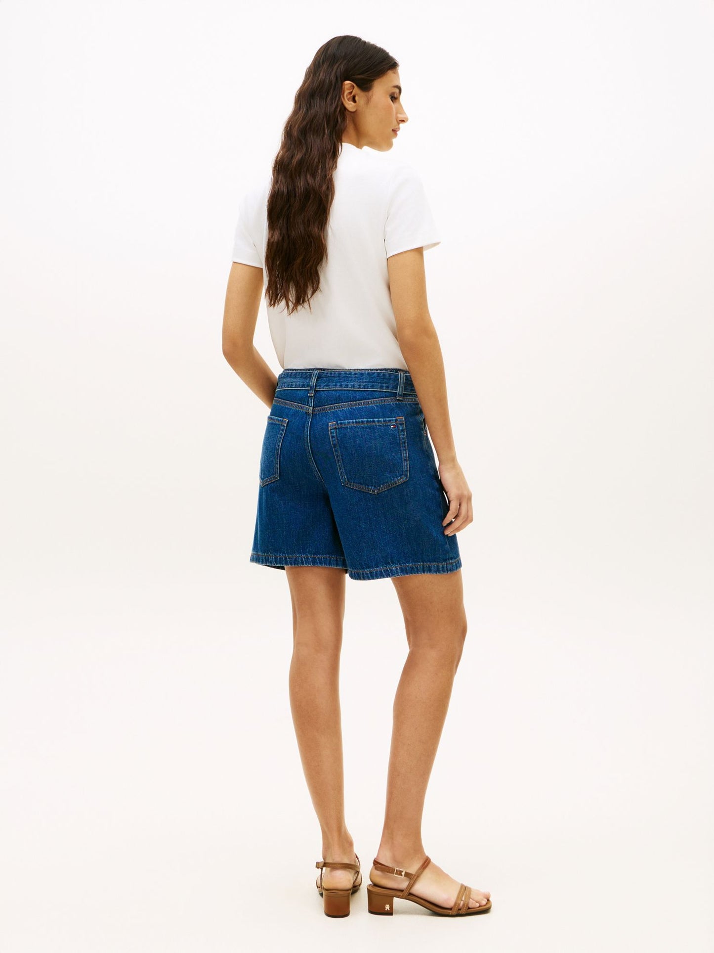 Tommy Hilfiger Belted High-Rise Denim Short