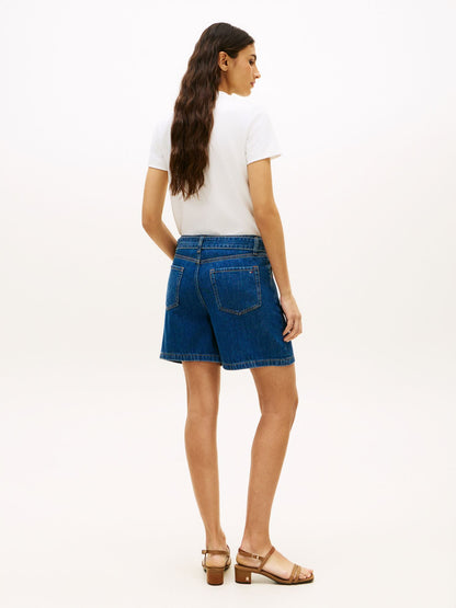 Tommy Hilfiger Belted High-Rise Denim Short
