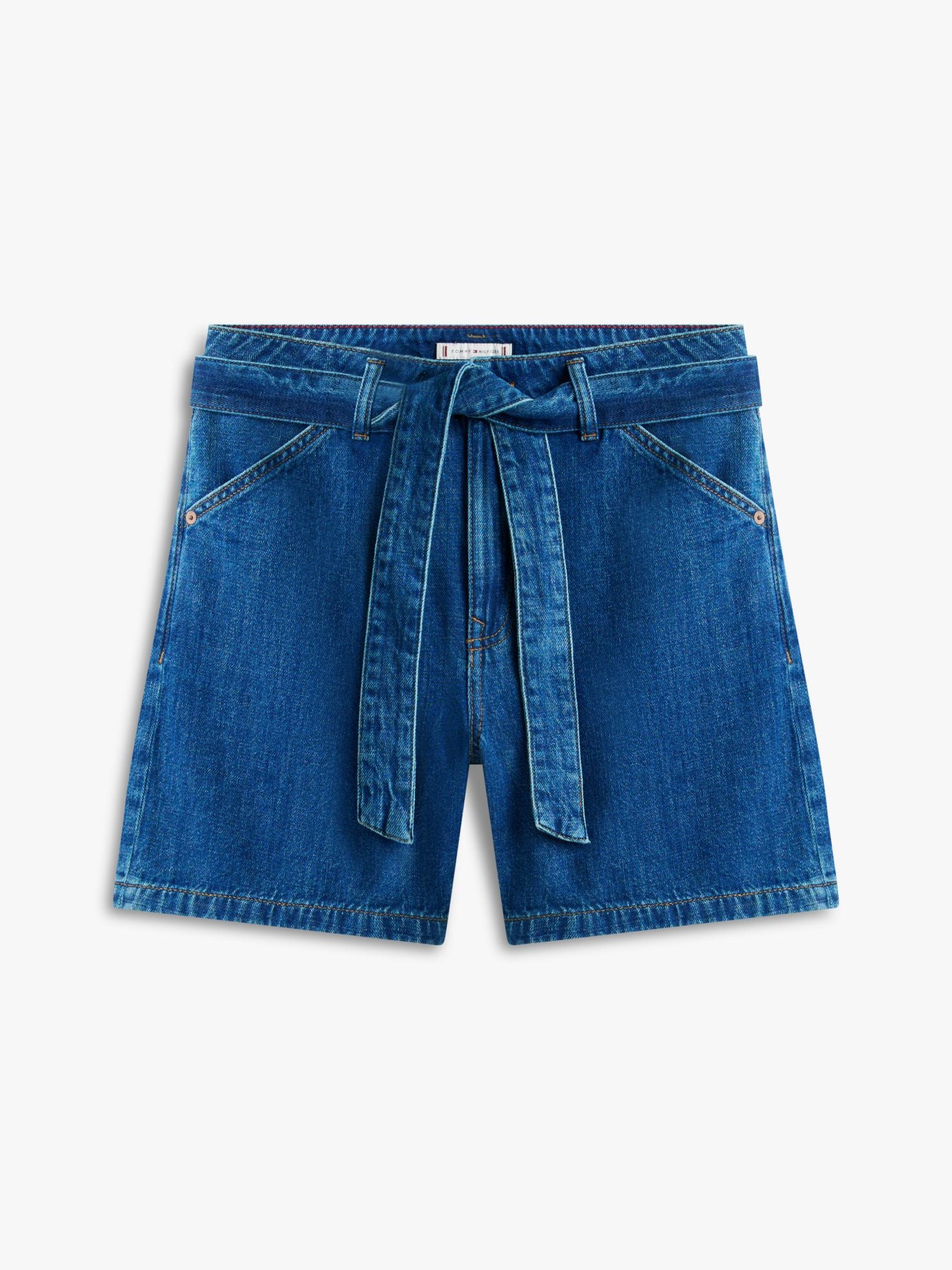 Tommy Hilfiger Belted High-Rise Denim Short