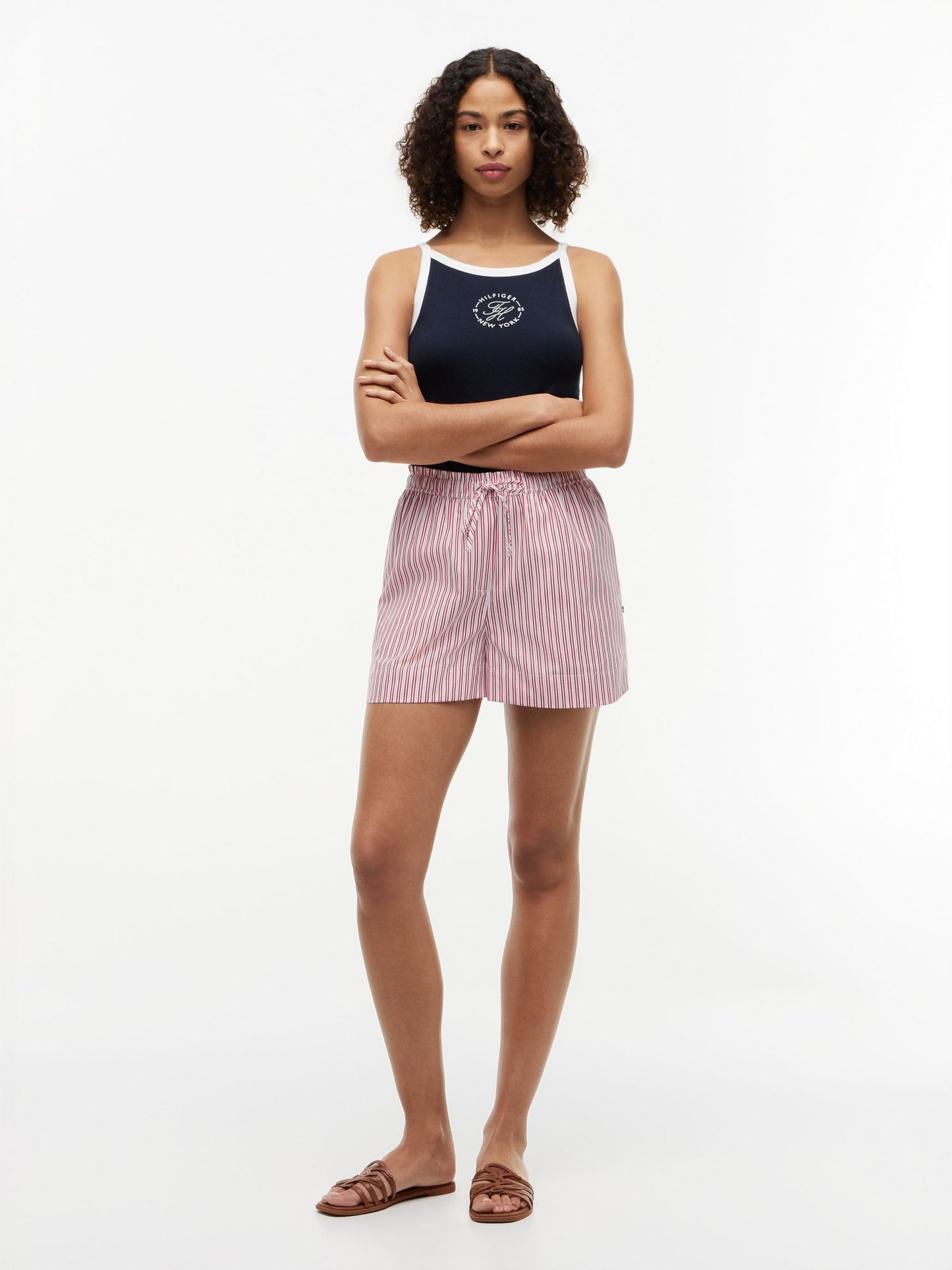 Tommy Hilfiger Striped Poplin Pull-On Short