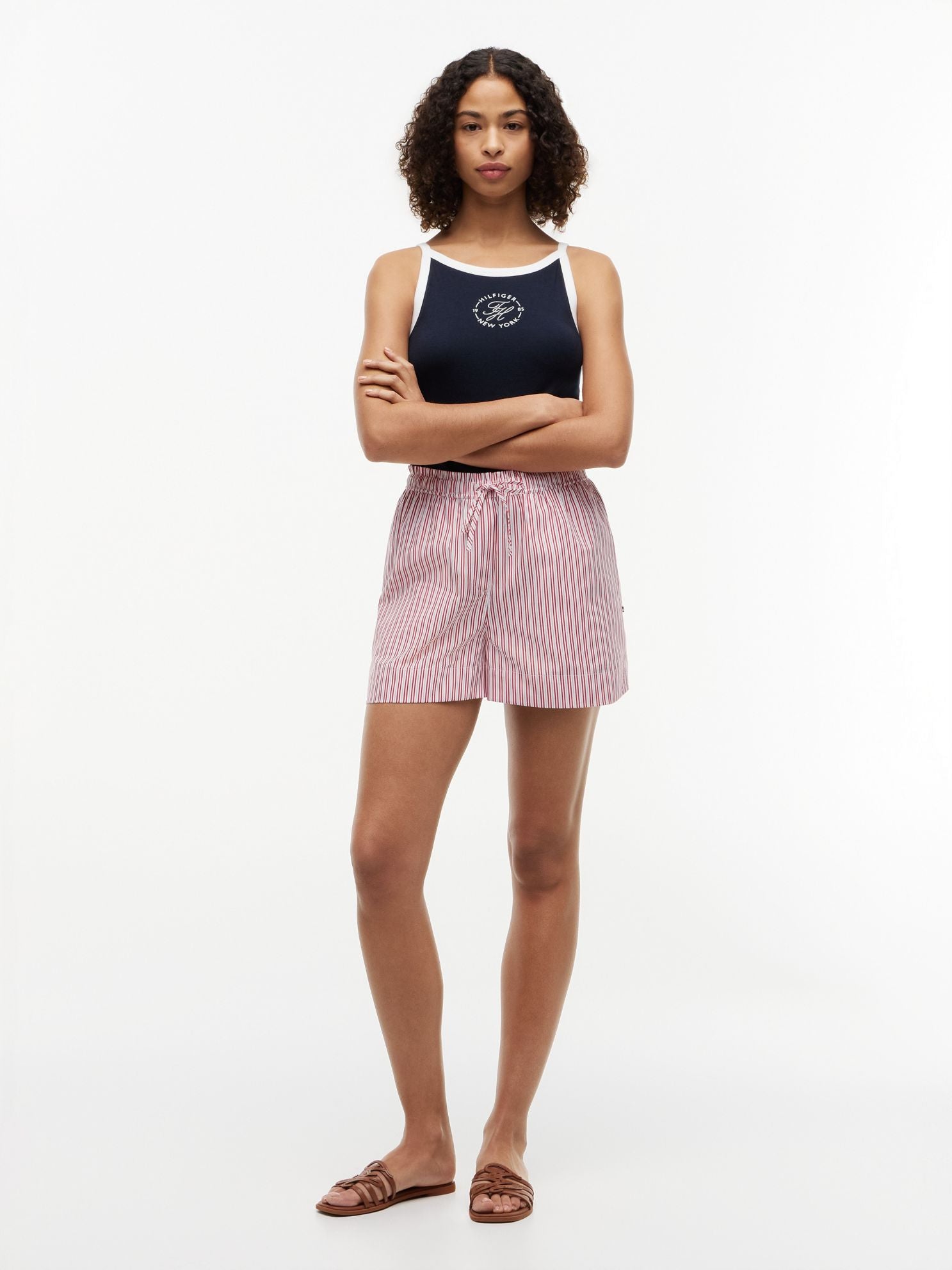 Tommy Hilfiger Striped Poplin Pull-On Short