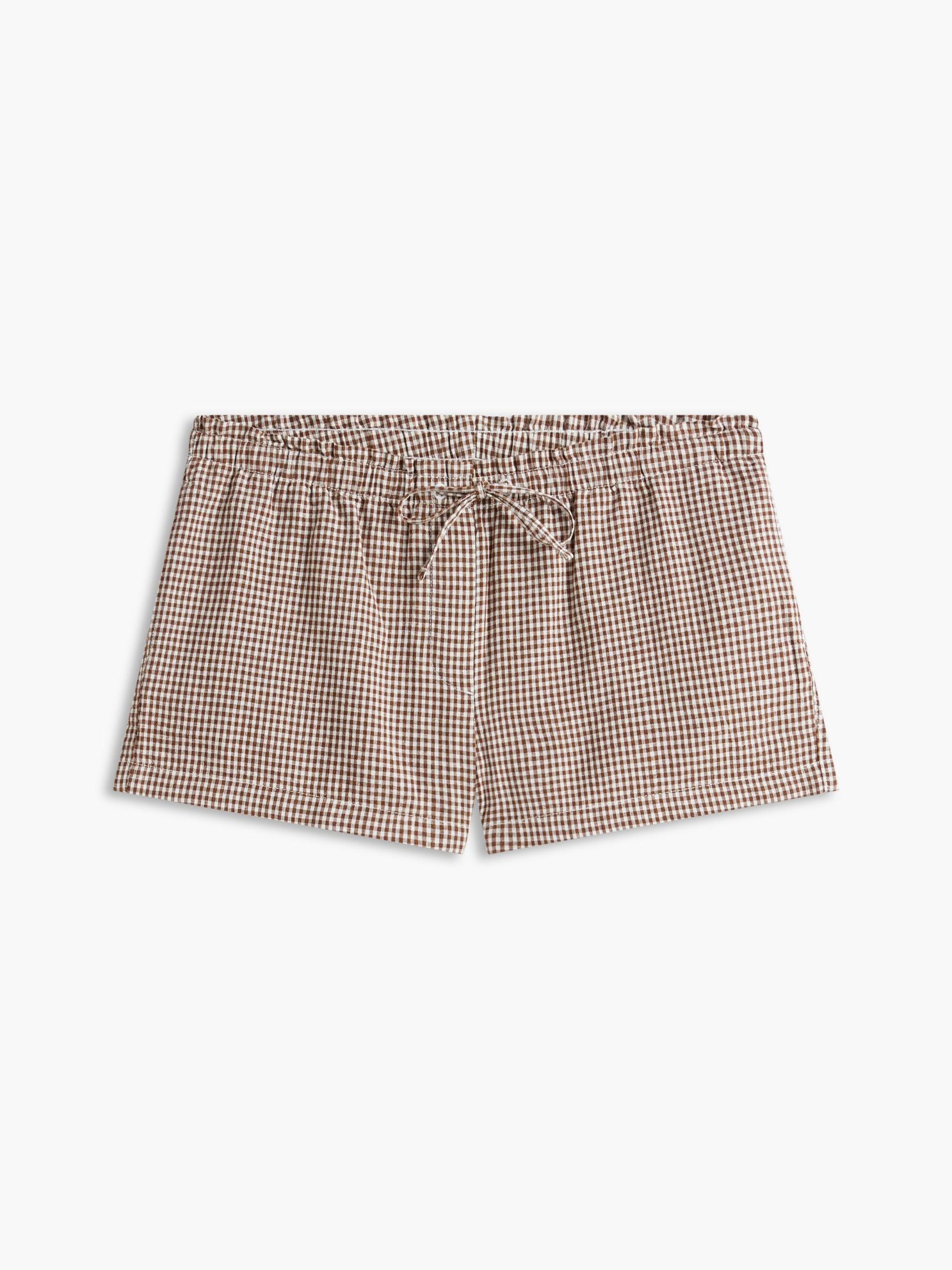 Tommy Hilfiger Gingham Linen-Blend Pull-On Short