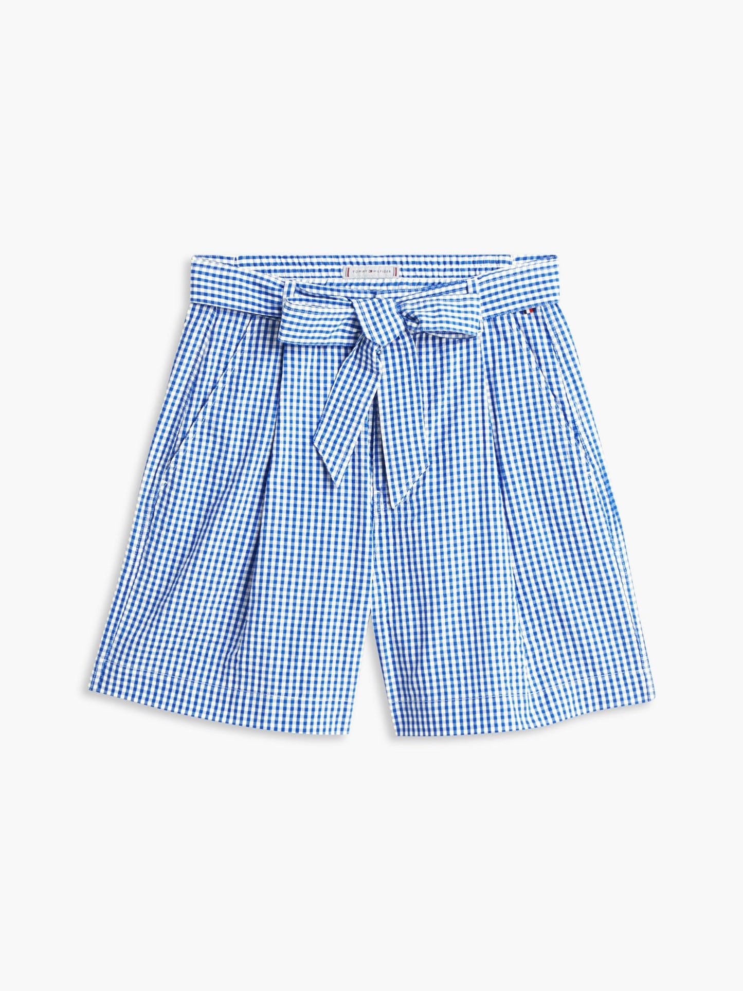 Tommy Hilfiger Belted Gingham Seersucker Short