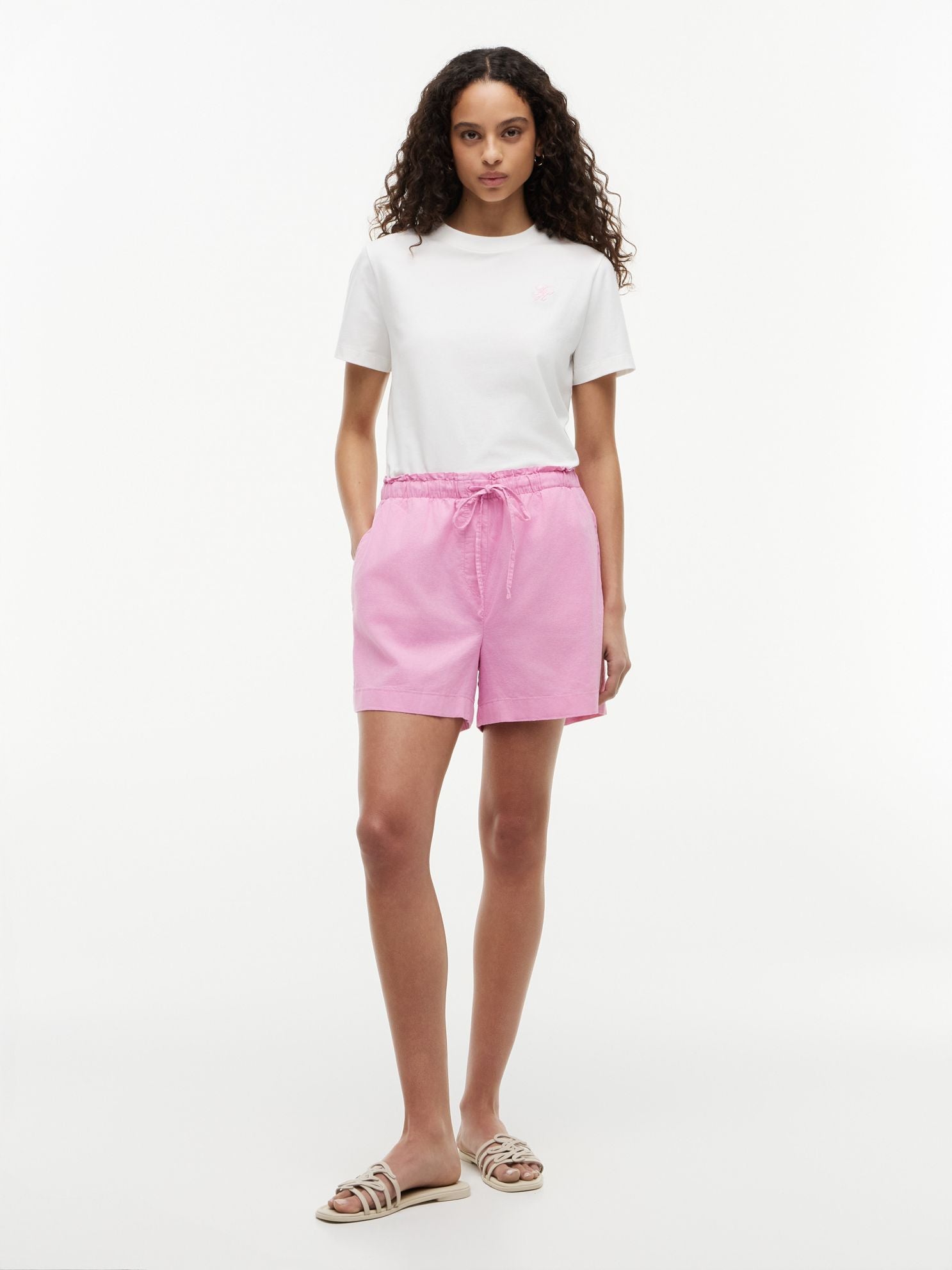 Tommy Hilfiger Linen-Cotton Blend Pull-On Short