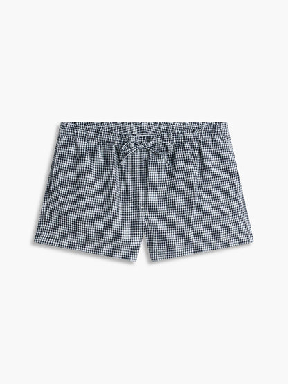 Tommy Hilfiger Gingham Linen-Blend Pull-On Short