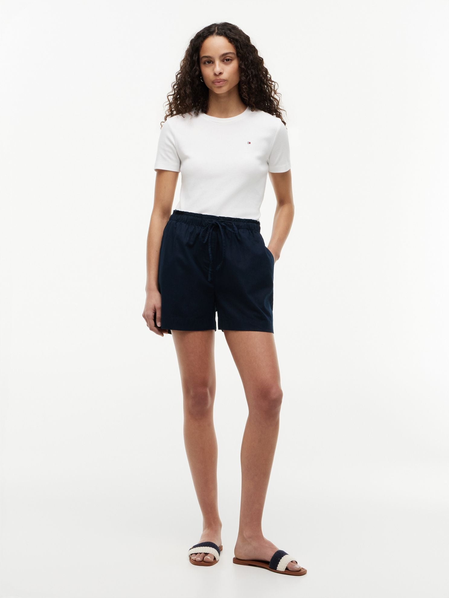 Tommy Hilfiger Linen-Cotton Blend Pull-On Short