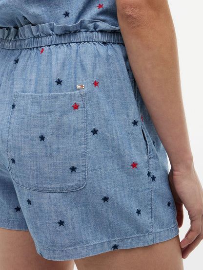 Tommy Hilfiger Allover Star Chambray Pull-On Short