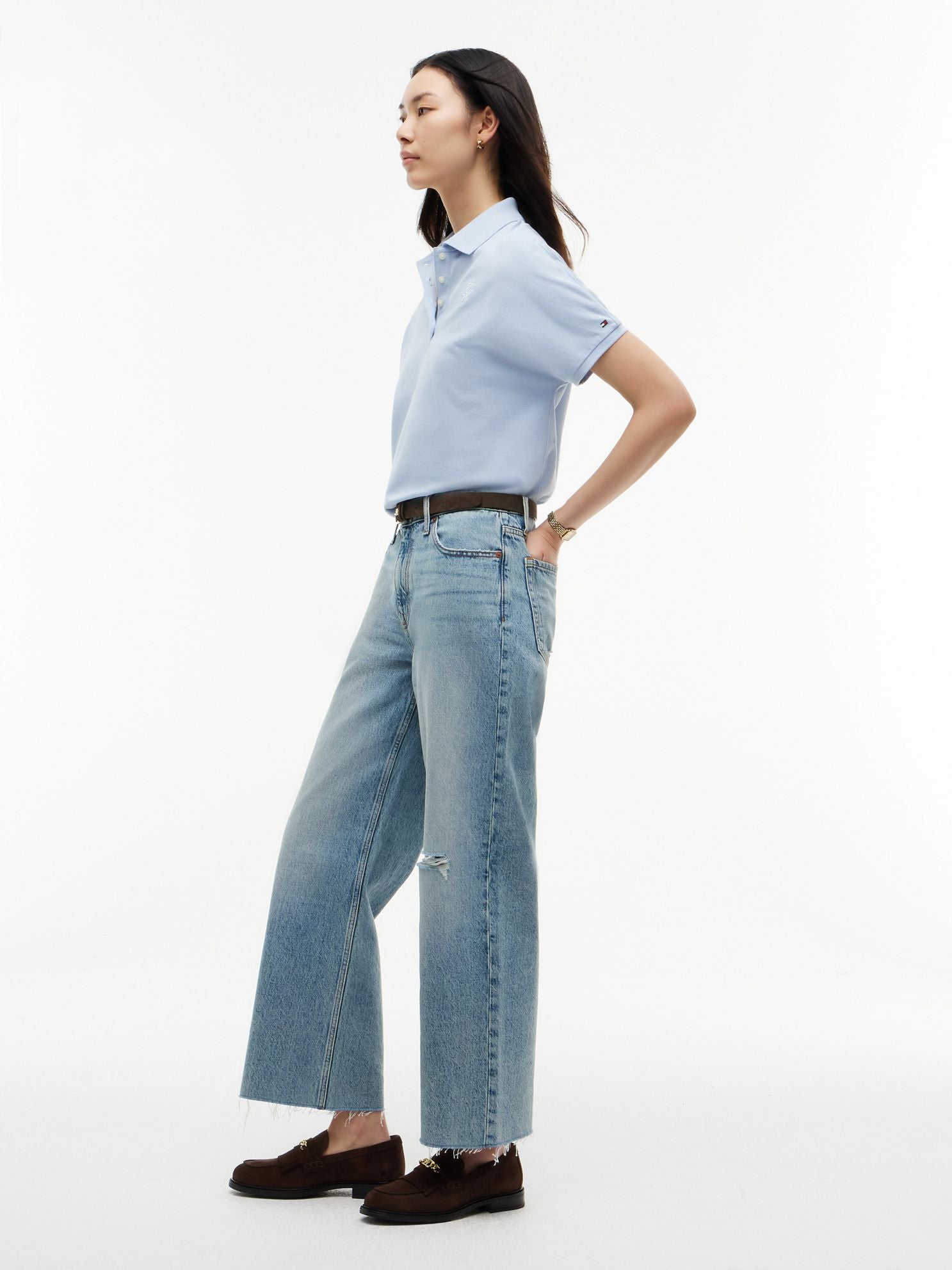 Tommy Hilfiger High-Rise Modern Wide Leg Jean