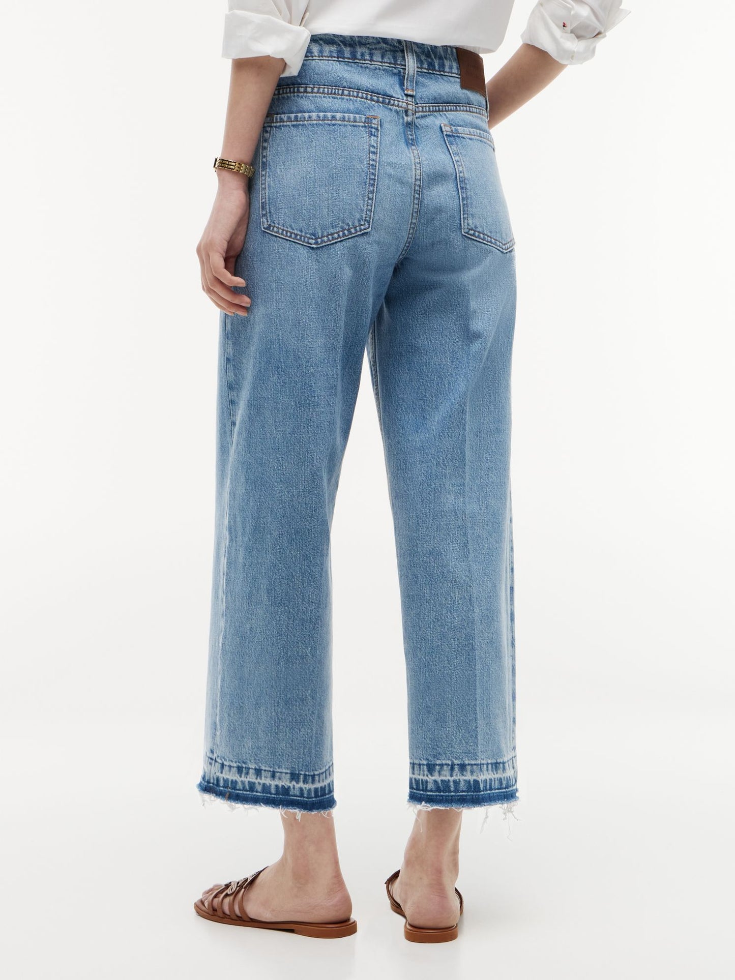 Tommy Hilfiger High-Rise Cropped Wide Leg Jean