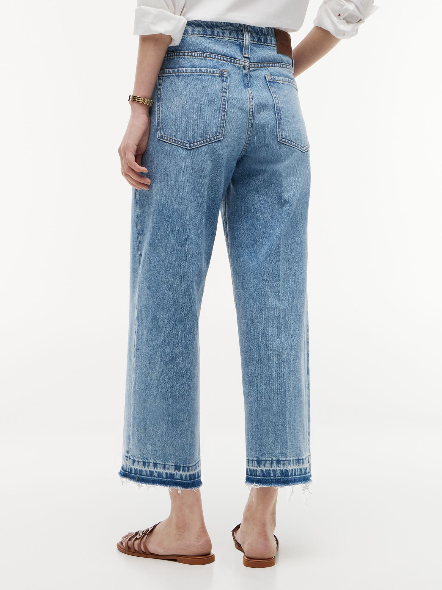Tommy Hilfiger High-Rise Cropped Wide Leg Jean