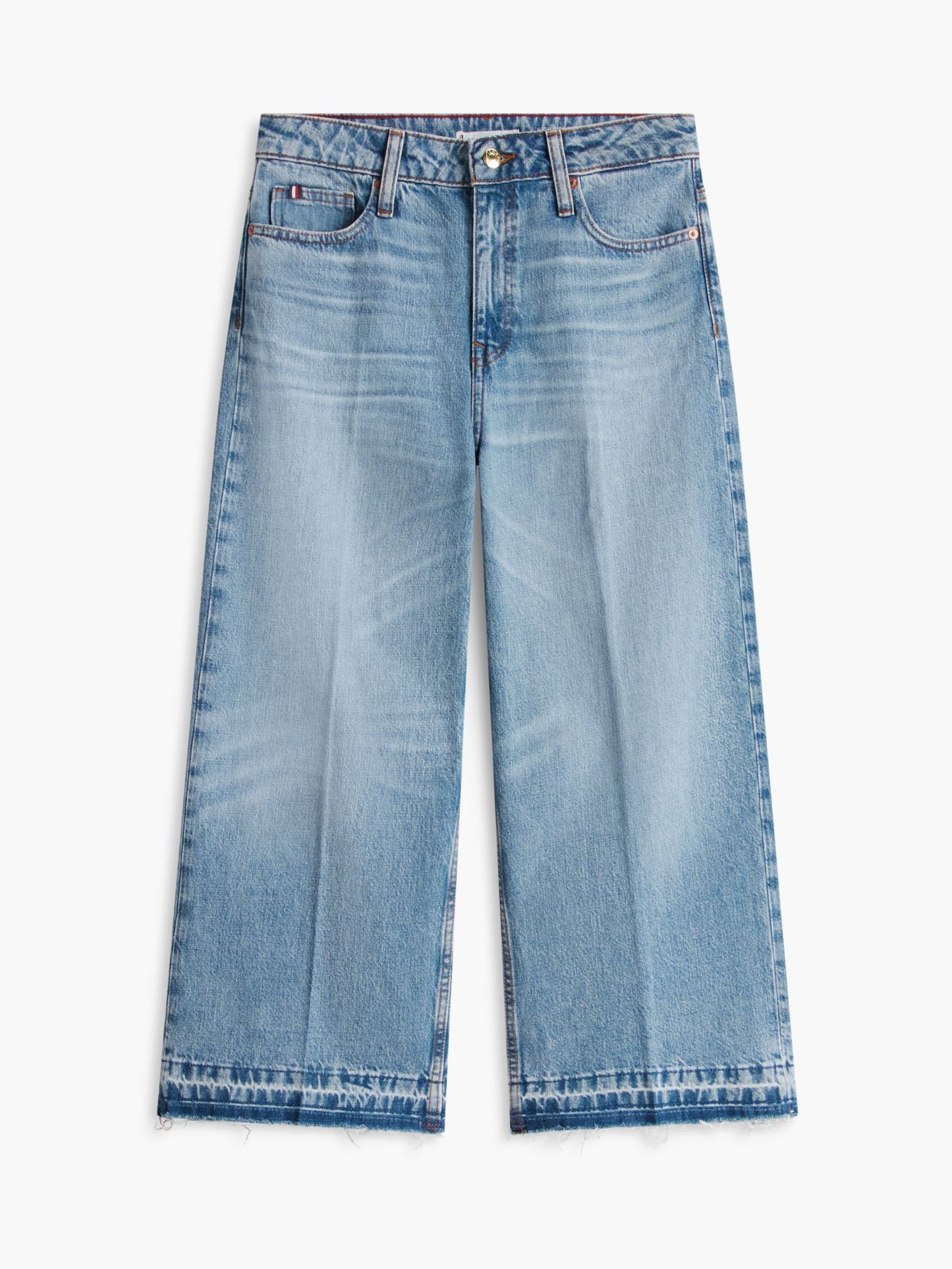 Tommy Hilfiger High-Rise Cropped Wide Leg Jean