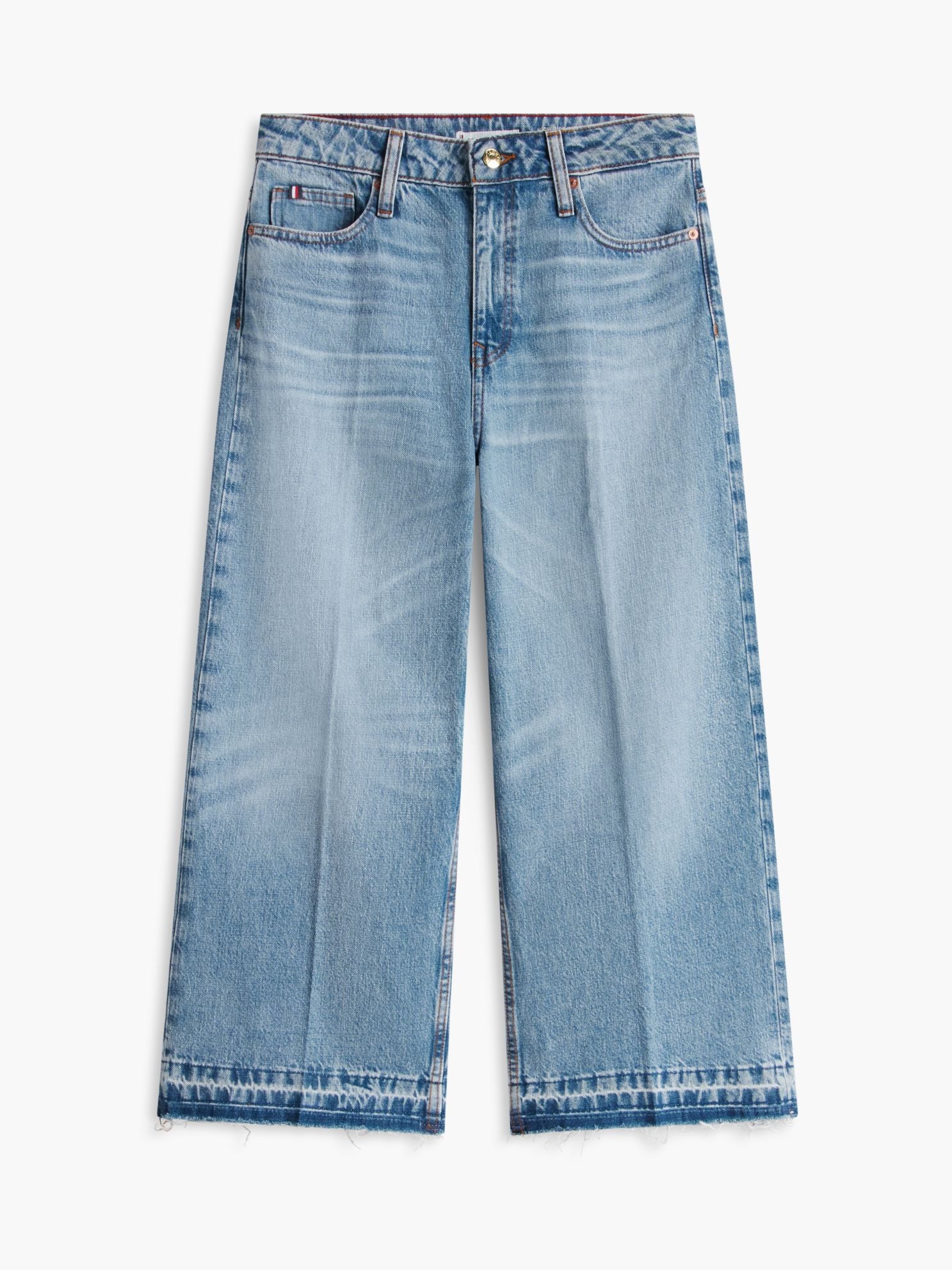 Tommy Hilfiger High-Rise Cropped Wide Leg Jean