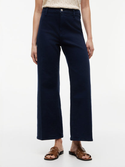 Tommy Hilfiger Stretch High-Rise Cropped Wide Leg Jean