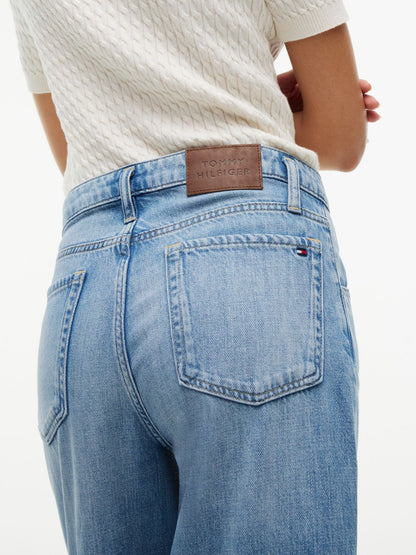 Tommy Hilfiger Belted High-Rise Wide Leg Jean