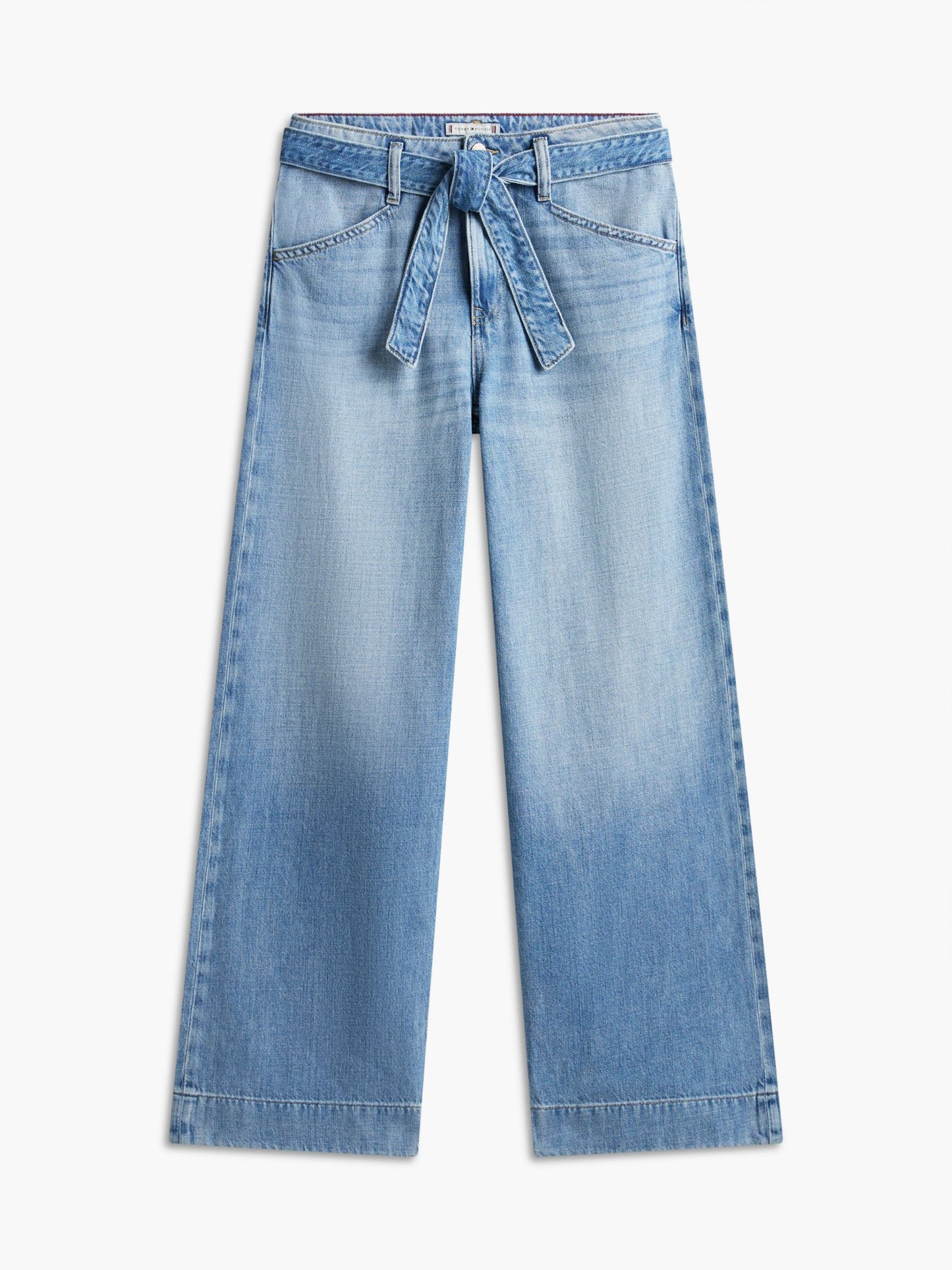Tommy Hilfiger Belted High-Rise Wide Leg Jean