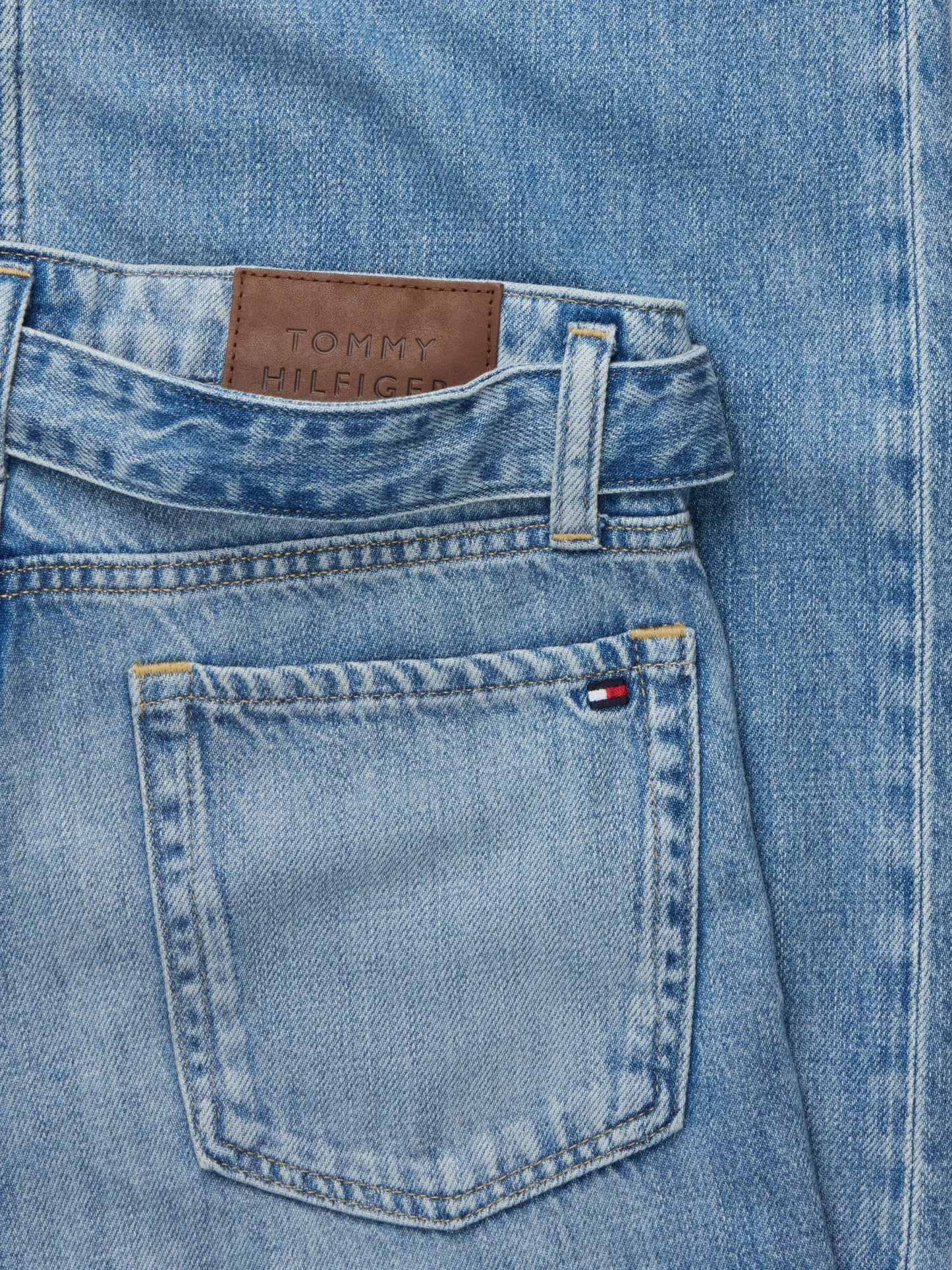 Tommy Hilfiger Belted High-Rise Wide Leg Jean
