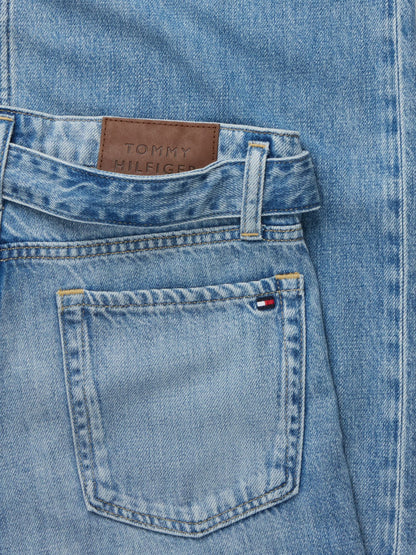 Tommy Hilfiger Belted High-Rise Wide Leg Jean