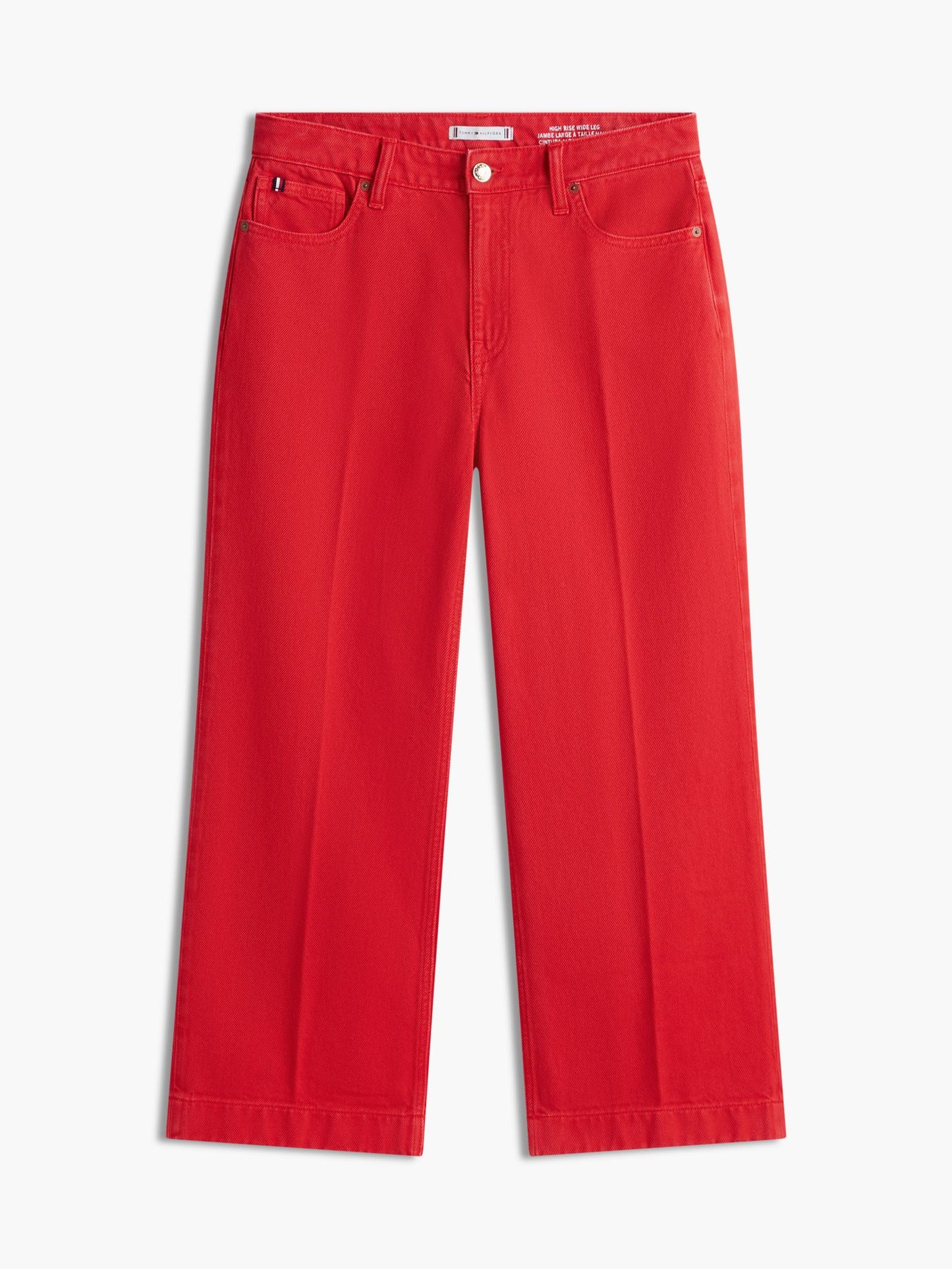 Tommy Hilfiger High-Rise Cropped Wide Leg Jean