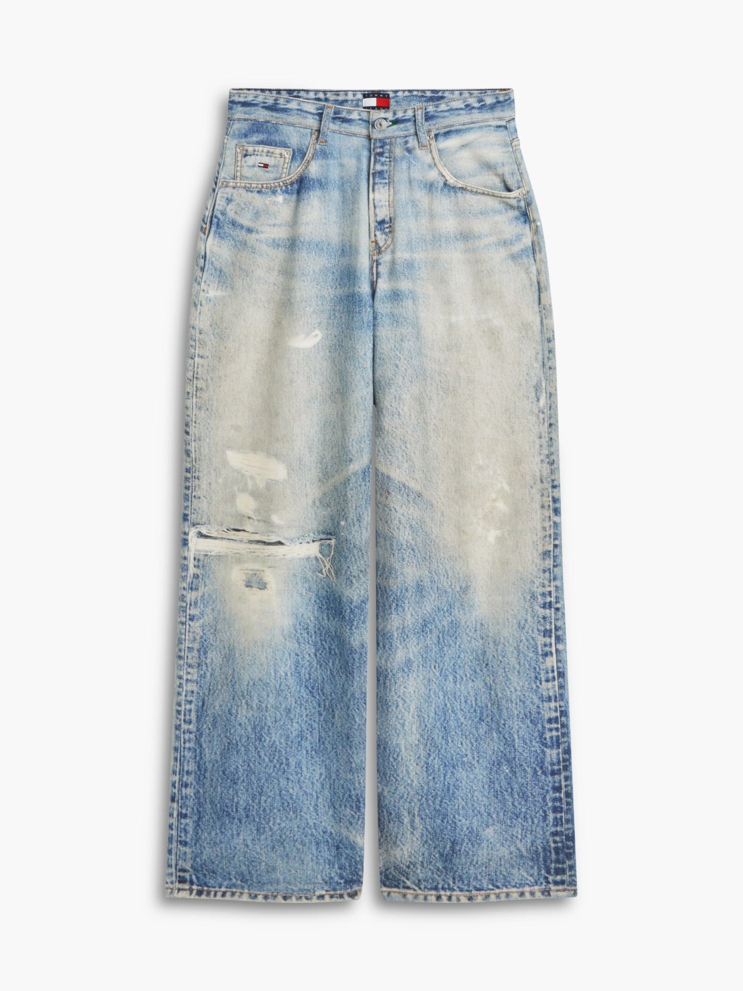 Tommy Hilfiger Tommy Jeans Distressed Wide Leg Jean