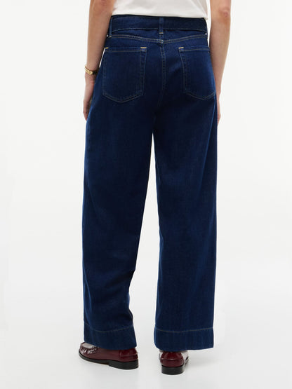 Tommy Hilfiger Belted High-Rise Wide Leg Jean