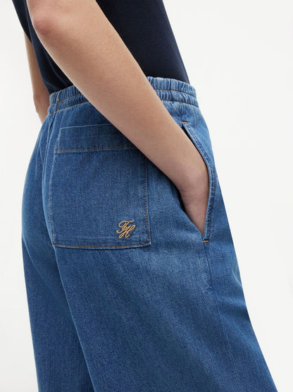 Tommy Hilfiger Mid-Rise Wide Leg Pull-On Jean