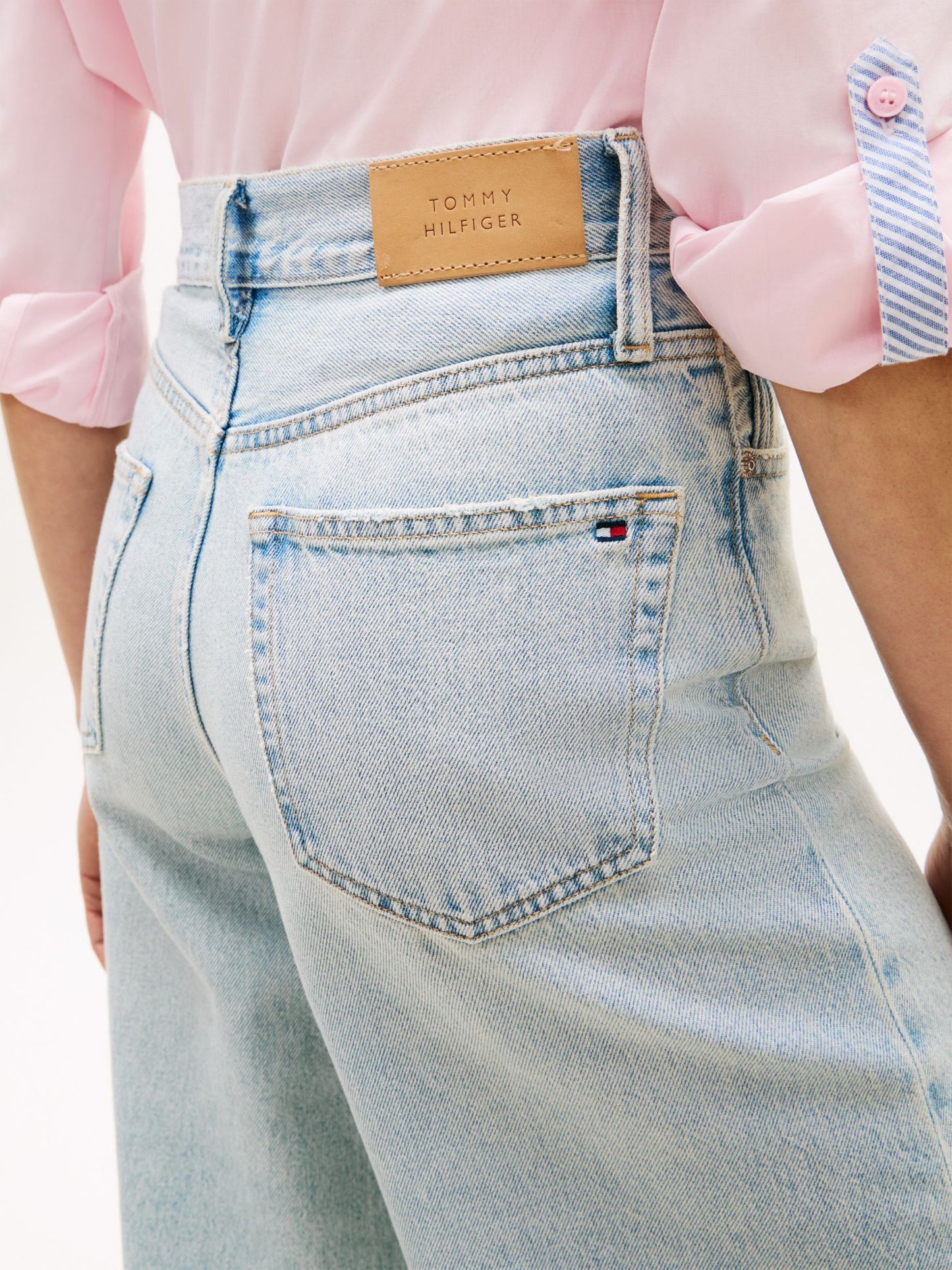Tommy Hilfiger Raw Hem High-Rise Wide Leg Jean