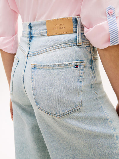 Tommy Hilfiger Raw Hem High-Rise Wide Leg Jean