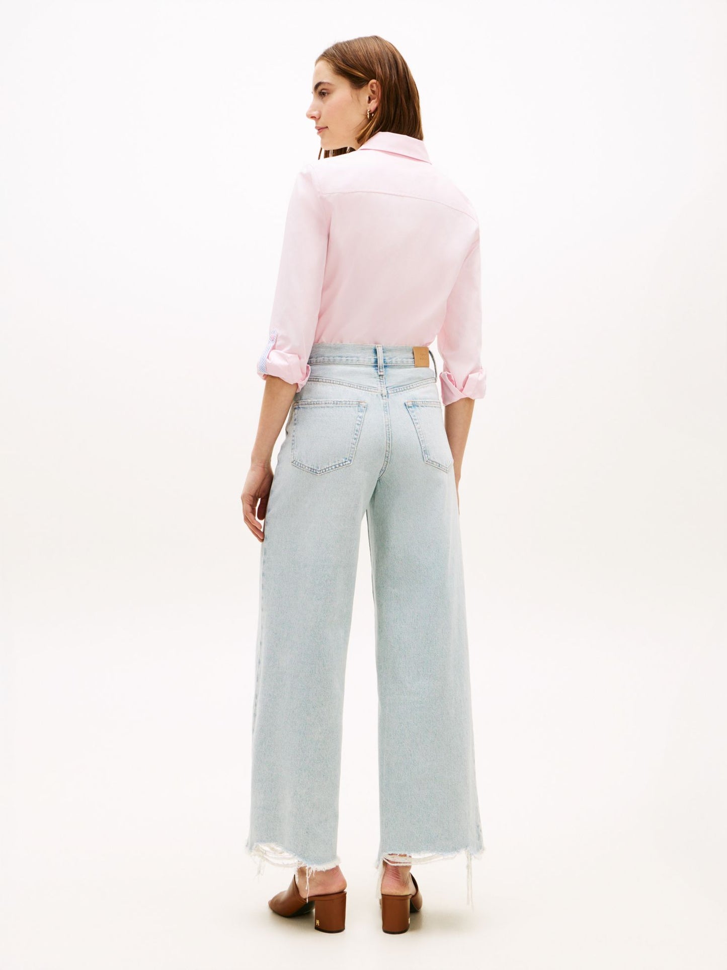 Tommy Hilfiger Raw Hem High-Rise Wide Leg Jean