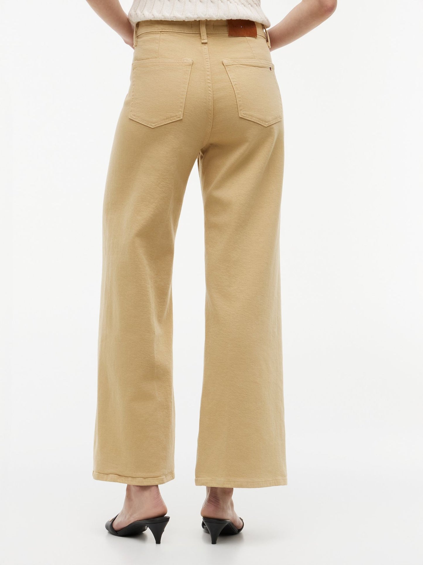 Tommy Hilfiger Stretch High-Rise Cropped Wide Leg Jean