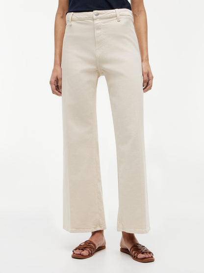 Tommy Hilfiger Stretch High-Rise Cropped Wide Leg Jean