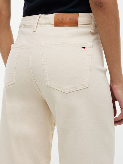 Tommy Hilfiger Stretch High-Rise Cropped Wide Leg Jean
