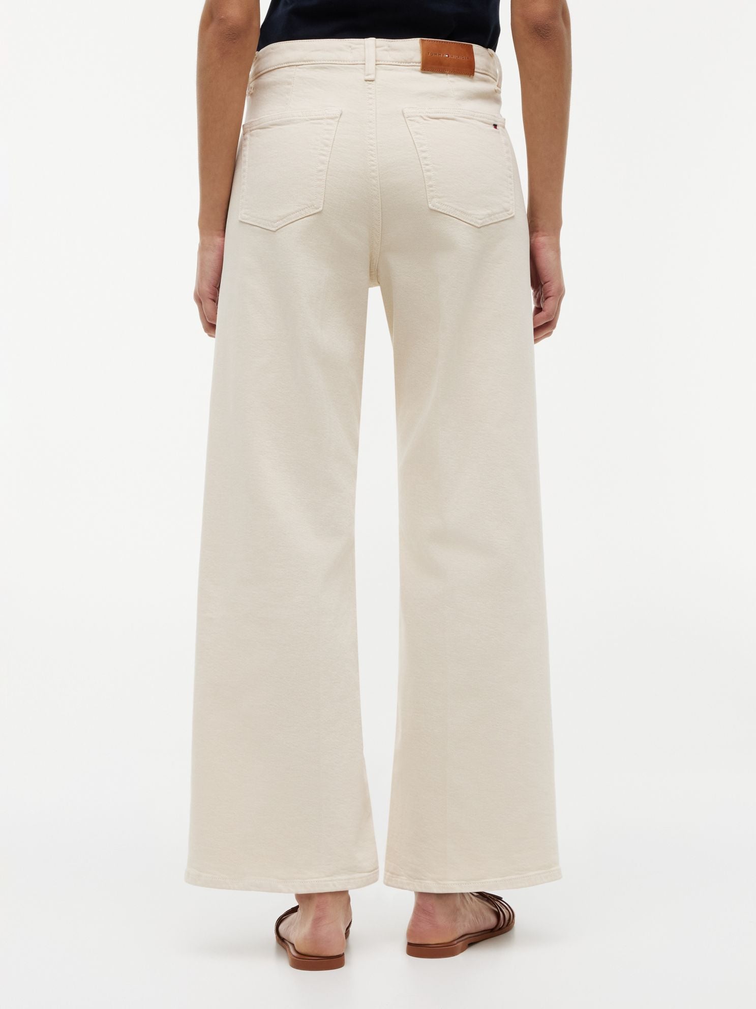 Tommy Hilfiger Stretch High-Rise Cropped Wide Leg Jean