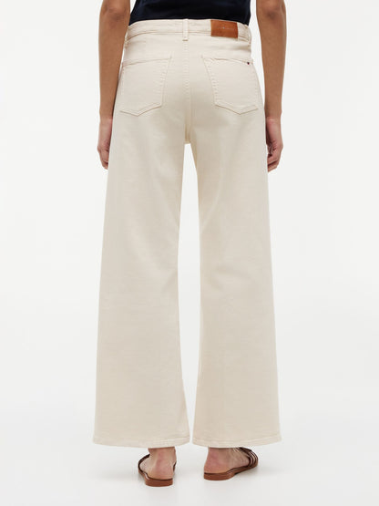 Tommy Hilfiger Stretch High-Rise Cropped Wide Leg Jean