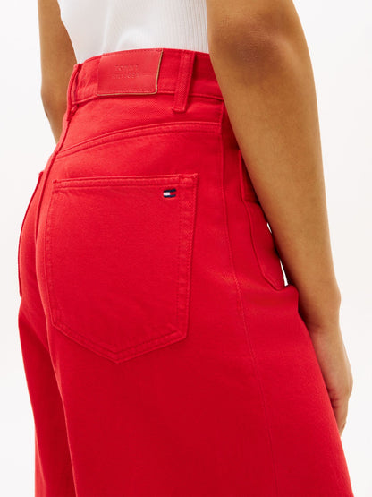 Tommy Hilfiger Raw Hem High-Rise Wide Leg Jean