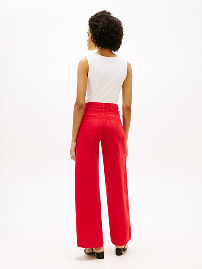 Tommy Hilfiger Raw Hem High-Rise Wide Leg Jean