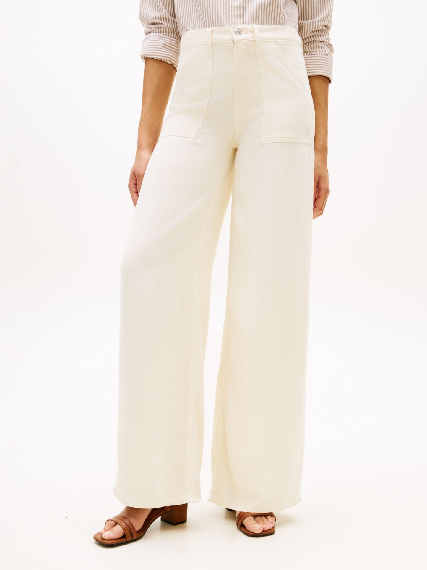 Tommy Hilfiger High-Rise Stretch Wide Leg Utility Jean