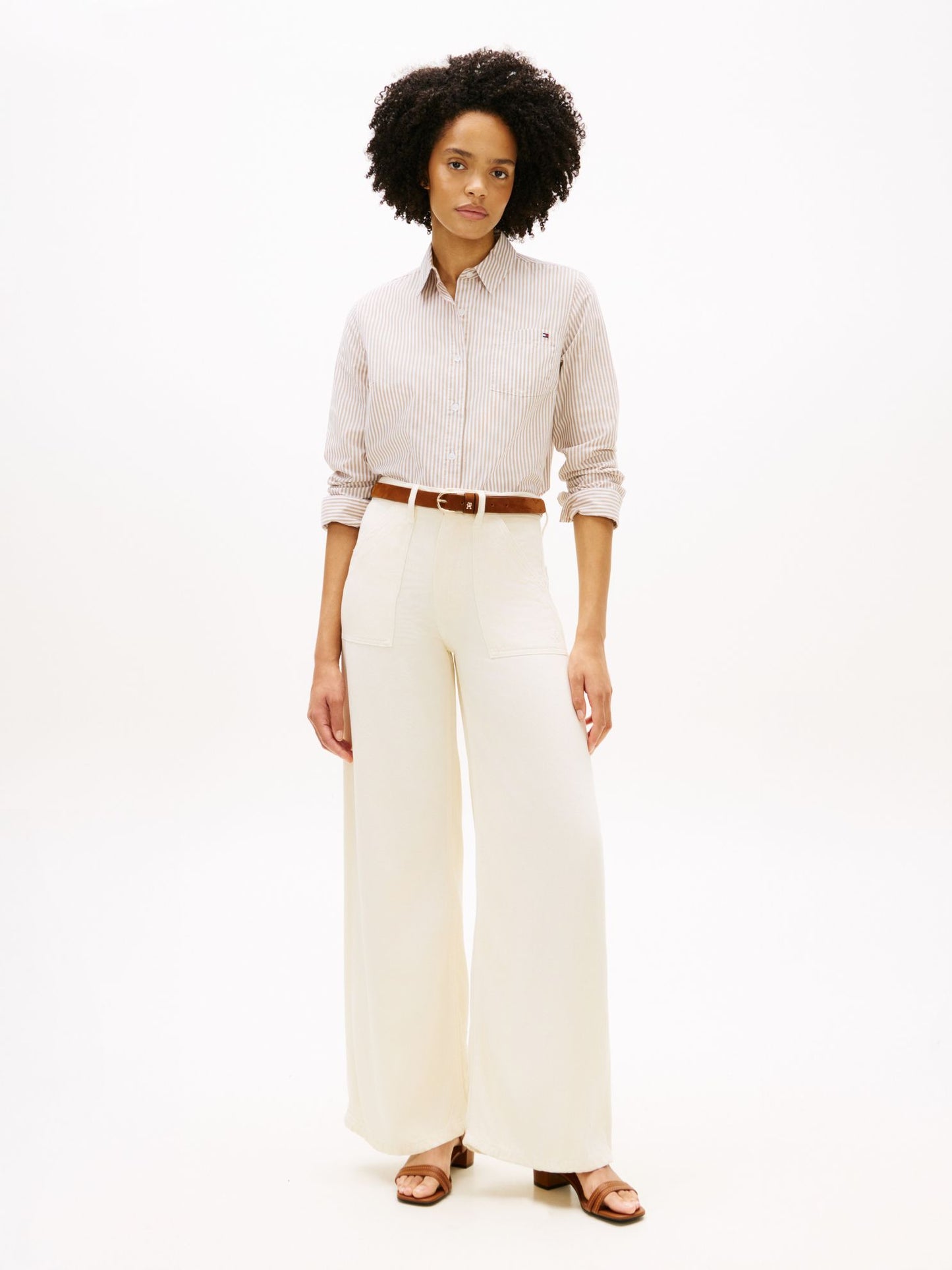 Tommy Hilfiger High-Rise Stretch Wide Leg Utility Jean