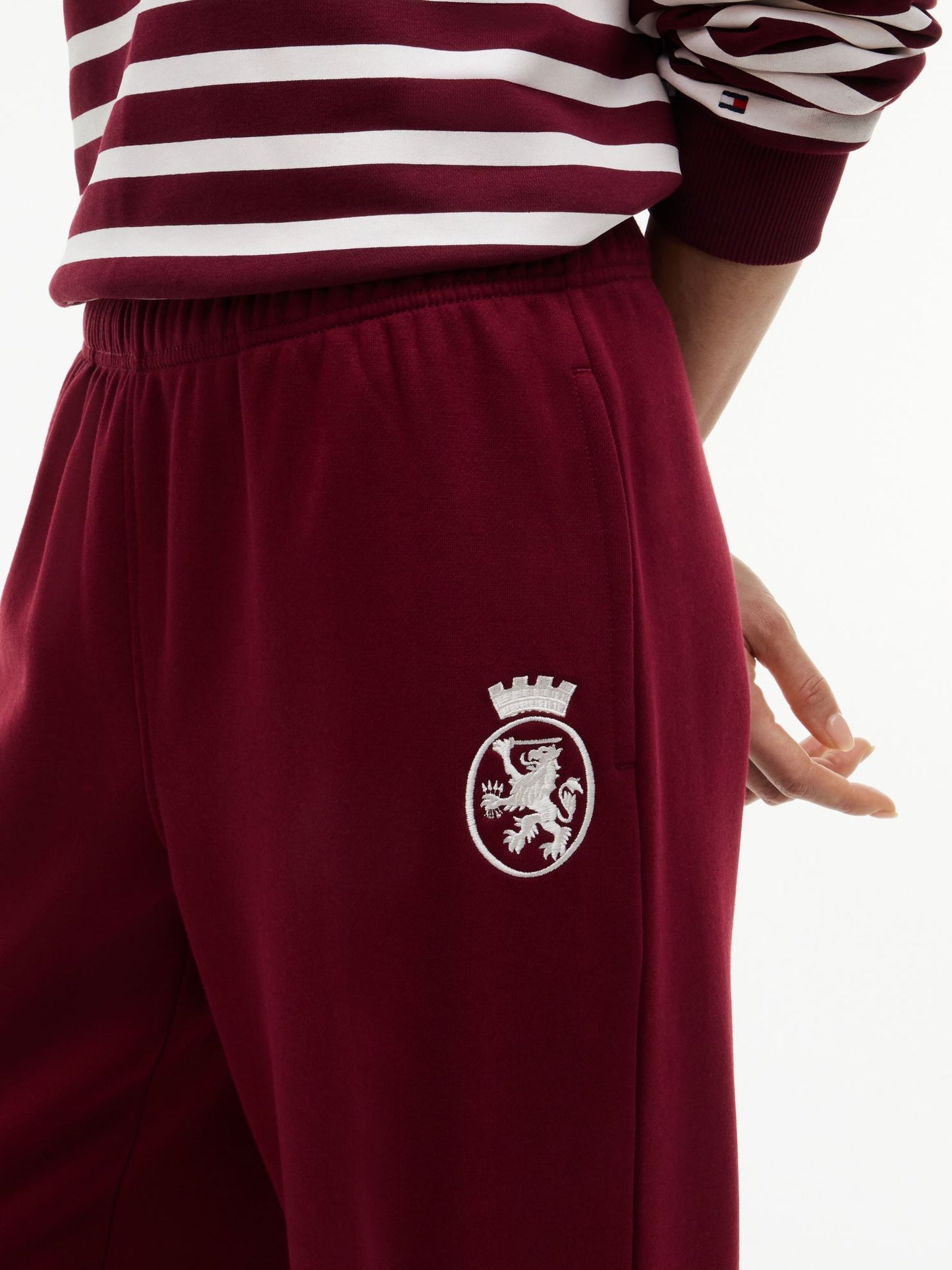 Tommy Hilfiger Varsity Crest Brushed-Back Sweatpant
