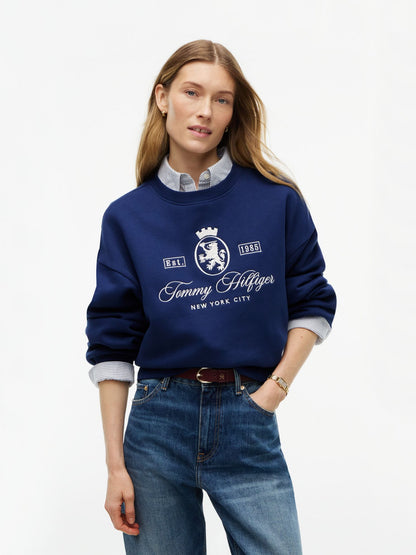 Tommy Hilfiger Relaxed Fit Crest Logo Sweatshirt