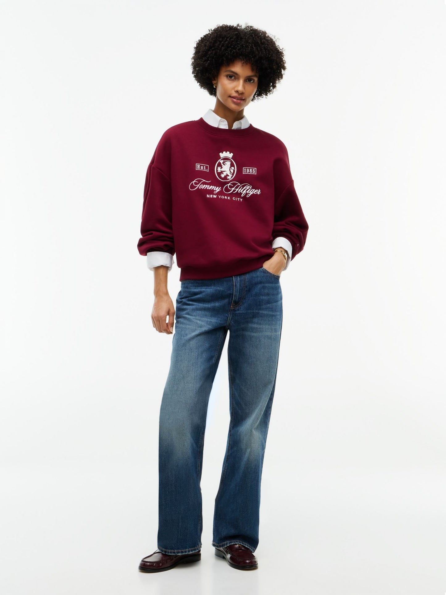 Tommy Hilfiger Relaxed Fit Crest Logo Sweatshirt
