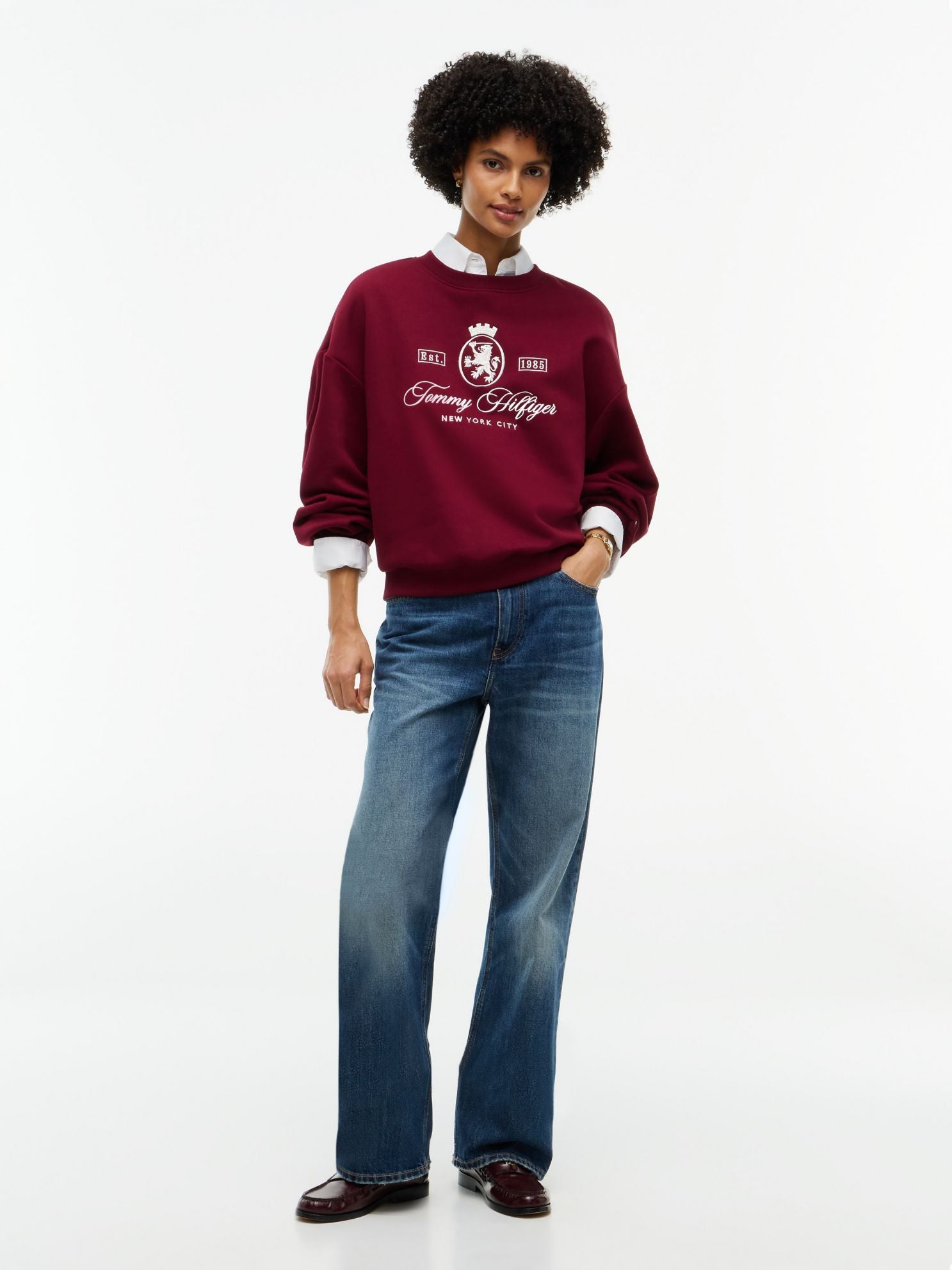 Tommy Hilfiger Relaxed Fit Crest Logo Sweatshirt