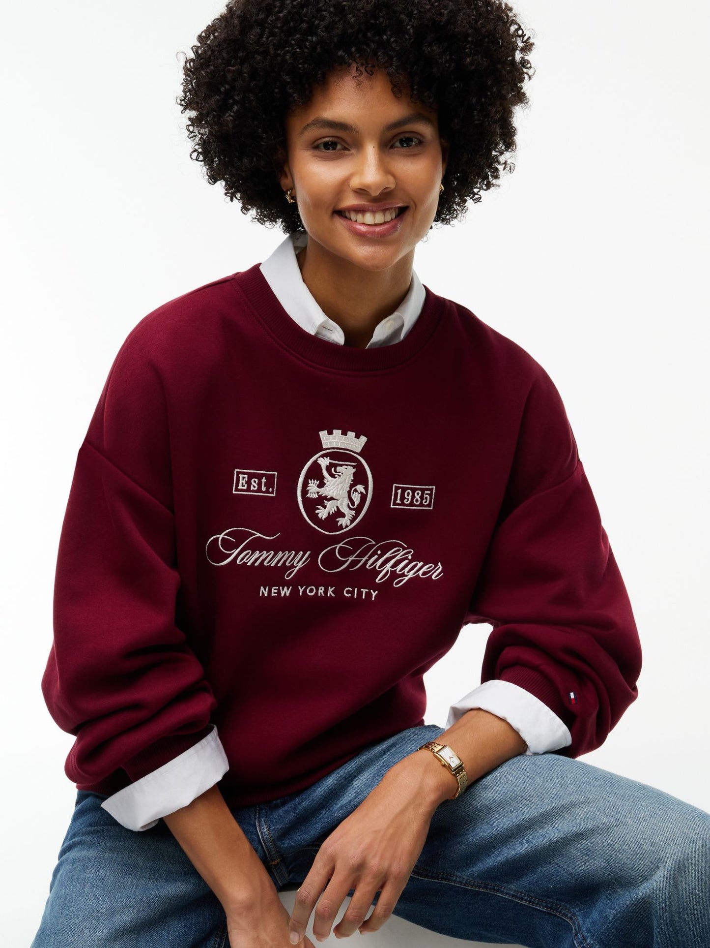 Tommy Hilfiger Relaxed Fit Crest Logo Sweatshirt