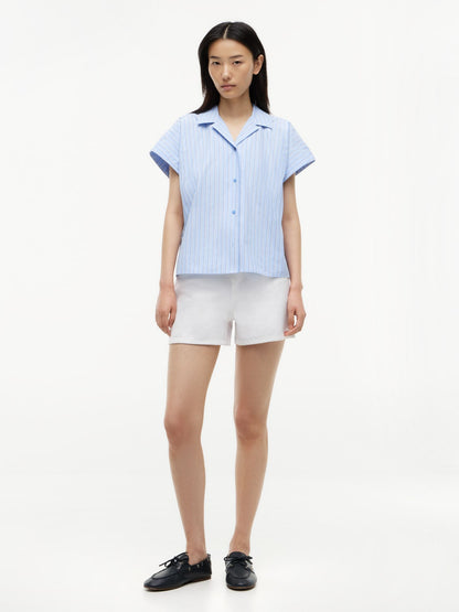 Tommy Hilfiger Striped Poplin Camp Shirt