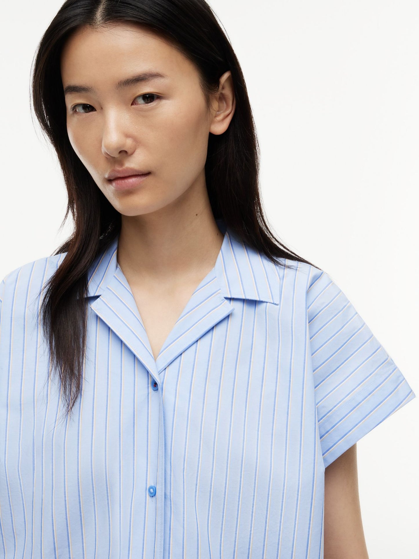 Tommy Hilfiger Striped Poplin Camp Shirt
