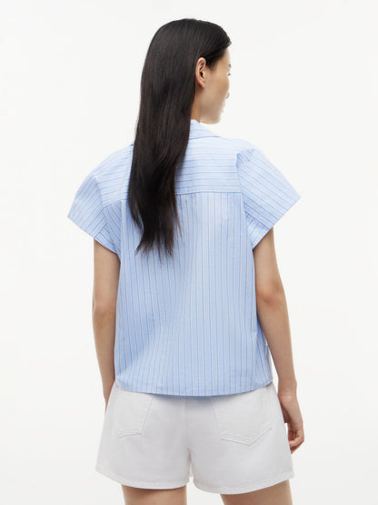 Tommy Hilfiger Striped Poplin Camp Shirt