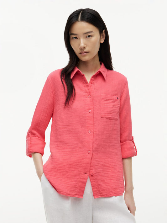 Tommy Hilfiger Gauze Roll-Tab Pocket Shirt